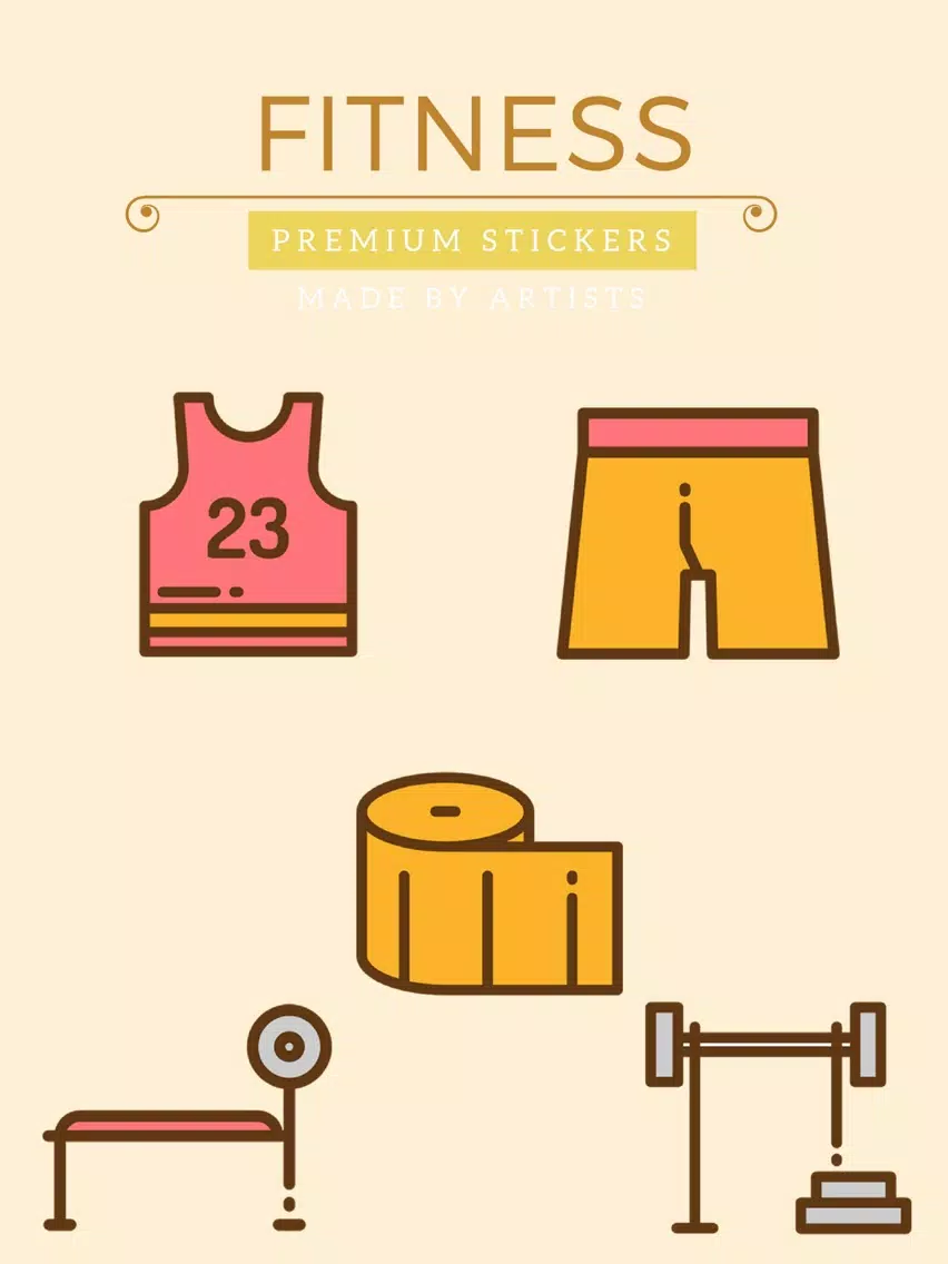 Fitness Stickers - Healthy body and happy mind iPad Screenshots