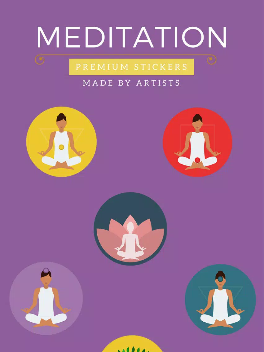 Meditation Stickers - Inner zen and mindfulness iPad Screenshots