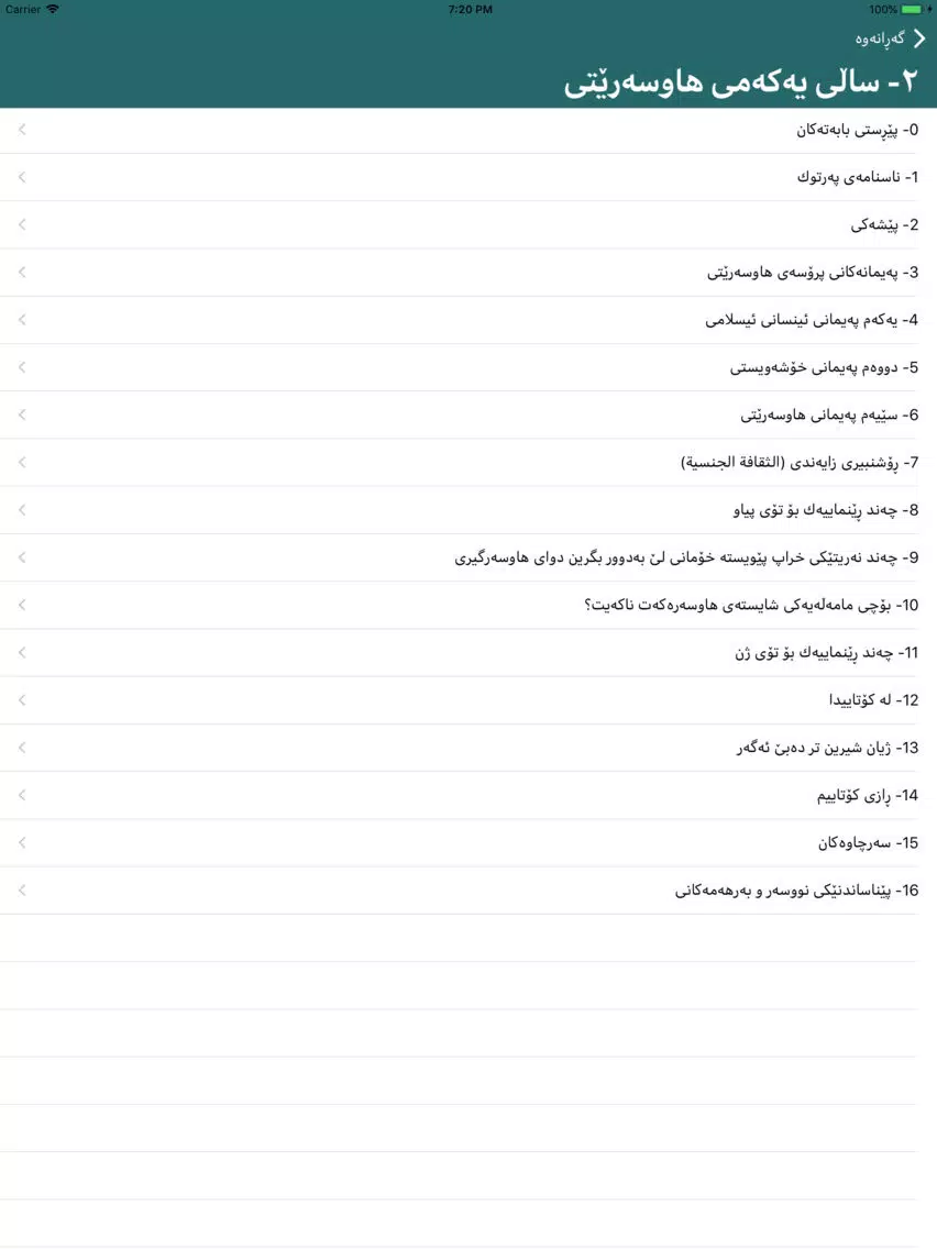 ژیانی هاوسه رگیری iPad Screenshots