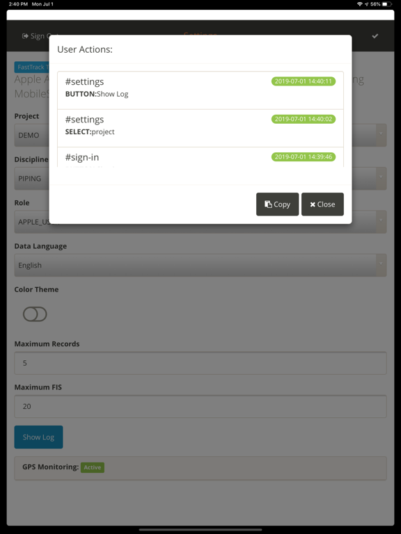 Smart Materials MobileScan50 iPad Screenshots