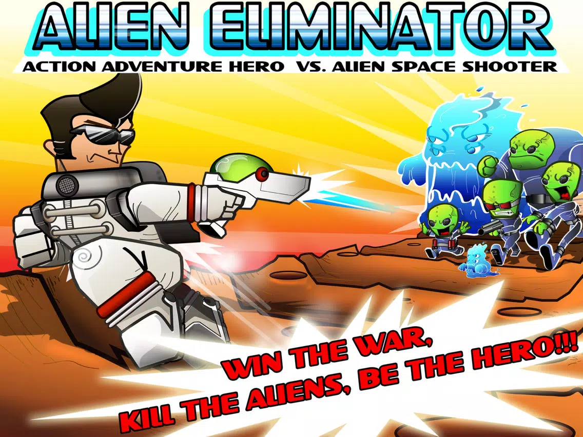 Action Adventure Hero vs Alien Space Shooter Free War Games HD iPad  スクリーンショット