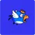 A Flappy Blue Bird MotorCross Bike Wings
