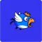 A Flappy Blue Bird MotorCross Bike Wings