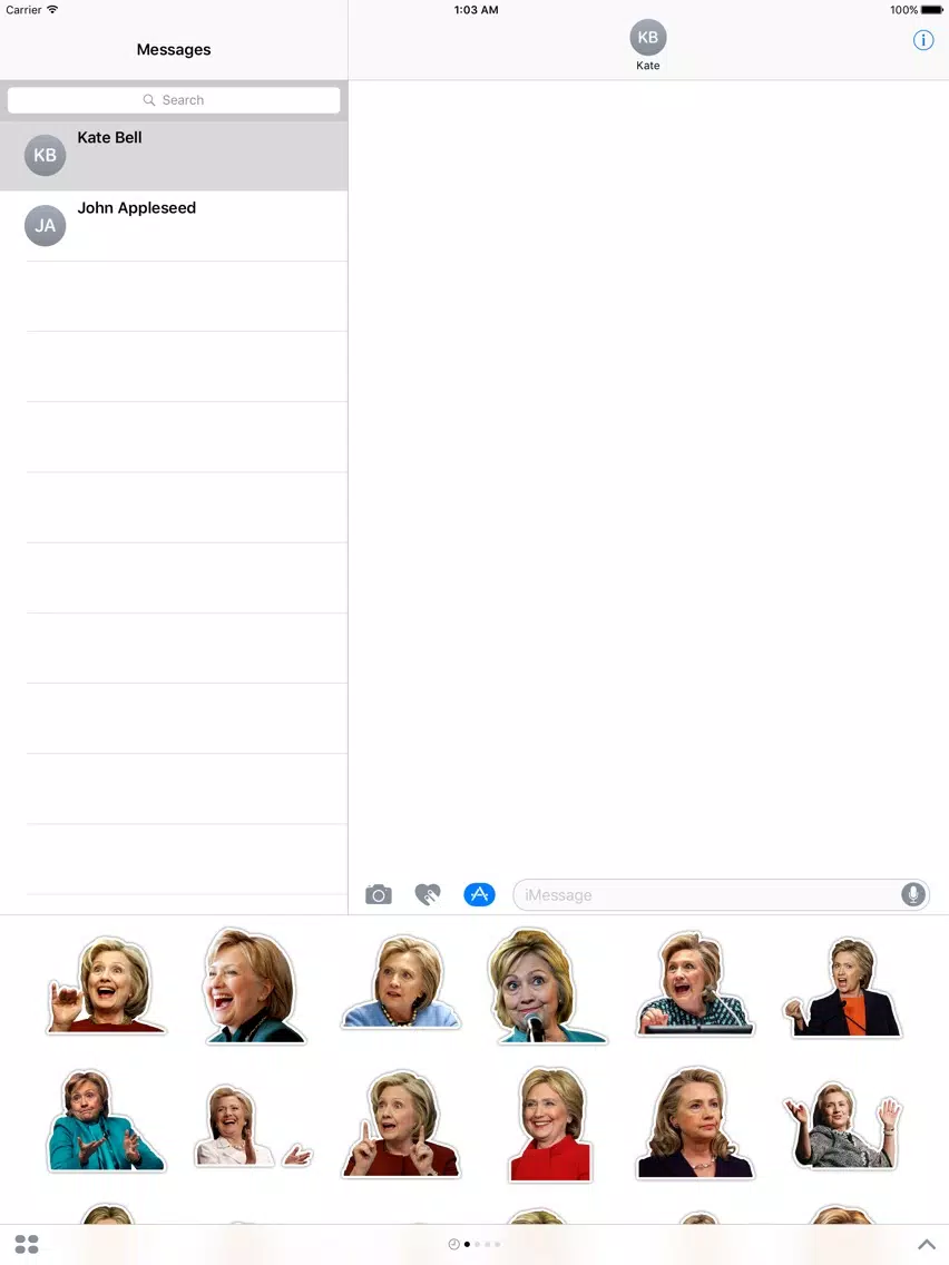 HILLARY CLINTON STICKERS - USA ELECTION SUPPORT iPad Screenshots