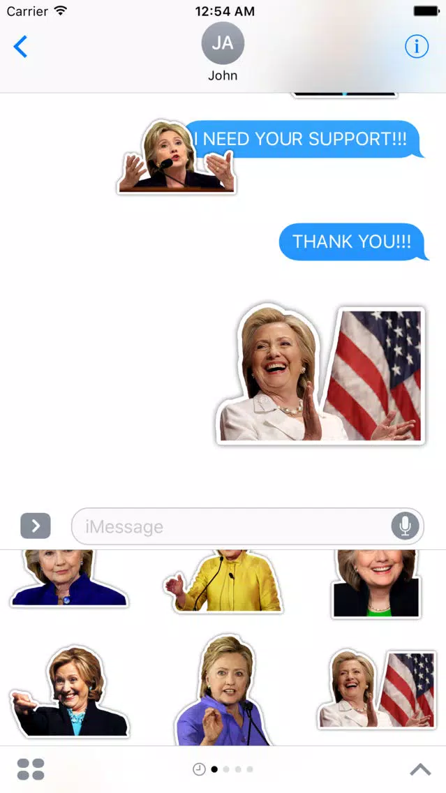 HILLARY CLINTON STICKERS - USA ELECTION SUPPORT Screenshots