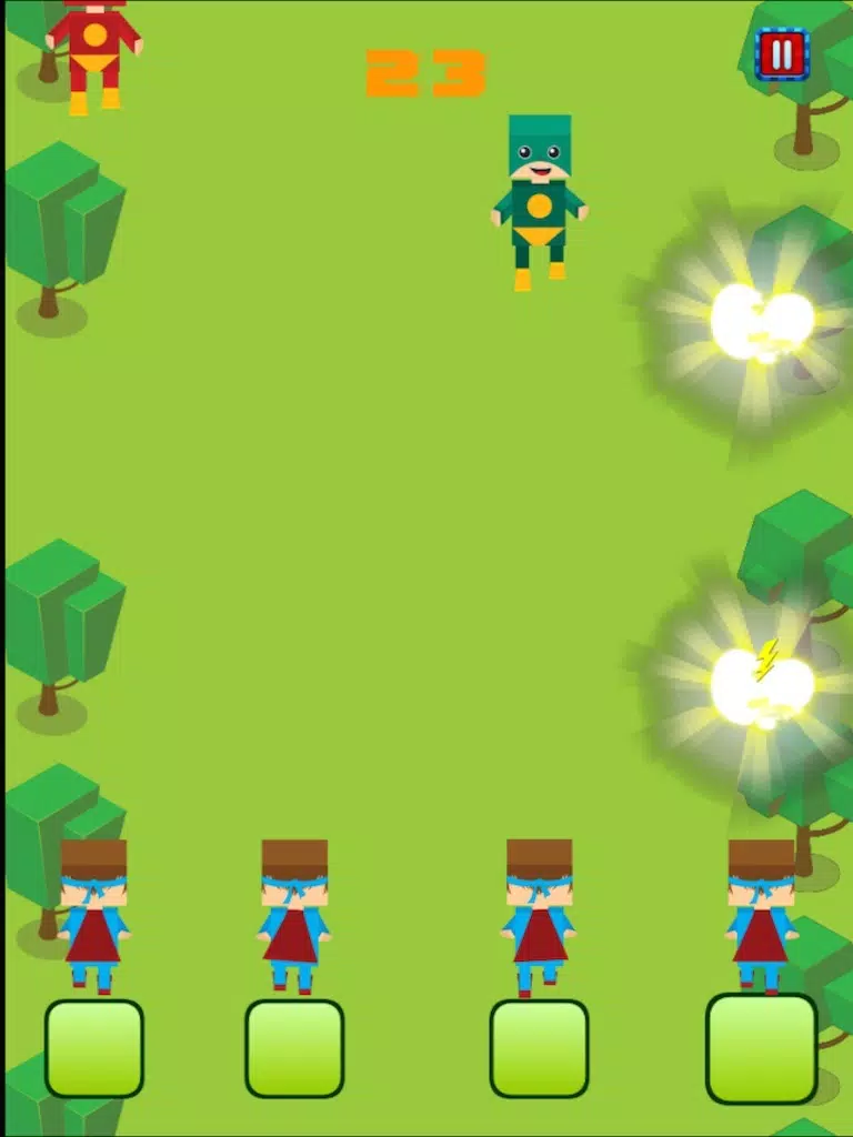 A Blockhead Superhero Villain Army FREE - Extreme Shooting War iPad Screenshots