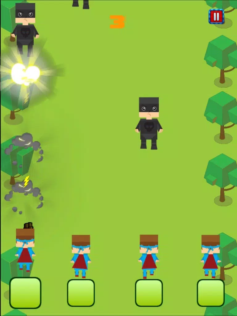 A Blockhead Superhero Villain Army FREE - Extreme Shooting War iPad Screenshots