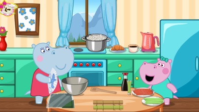 Hippo house party: Sushi roll Screenshots