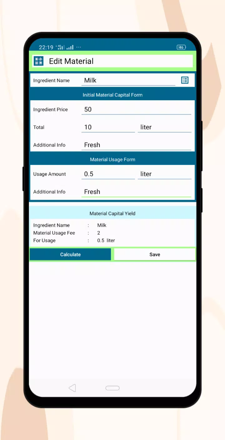 Business Capital Calculator Screenshots