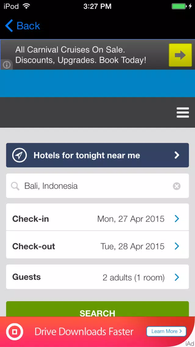 Bali Hotels Discount Booking Screenshots