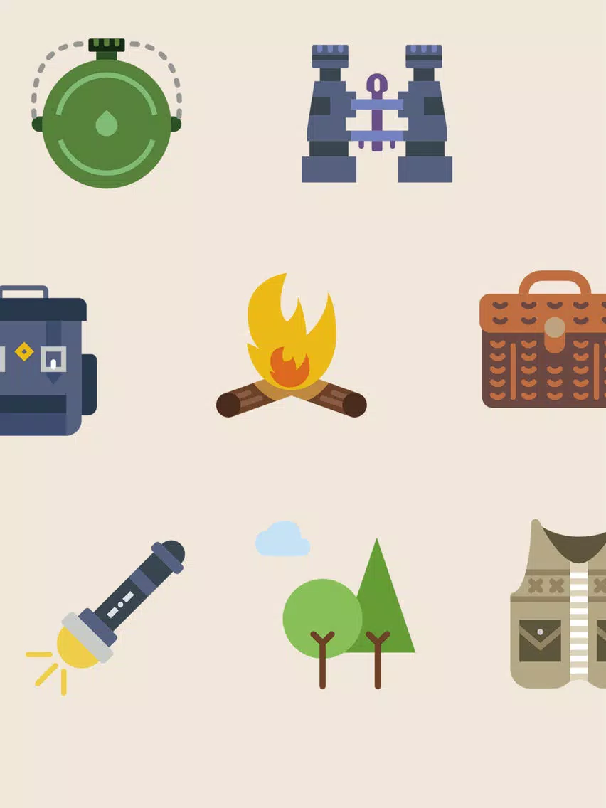 Camping Stickers - The great outdoors iPad Screenshots