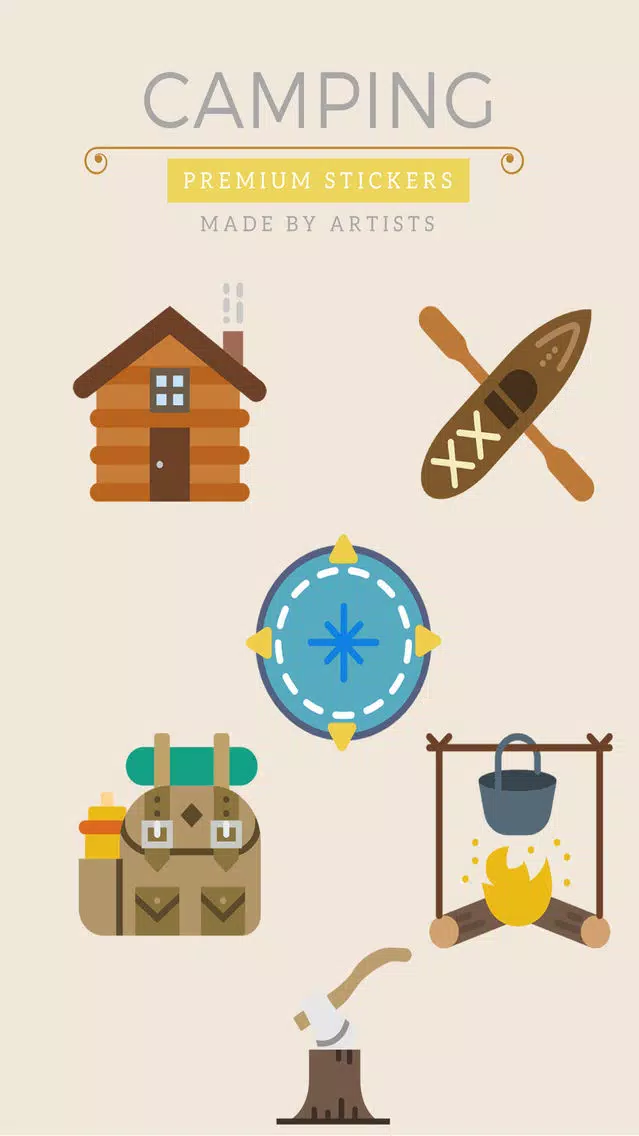Camping Stickers - The great outdoors Screenshots