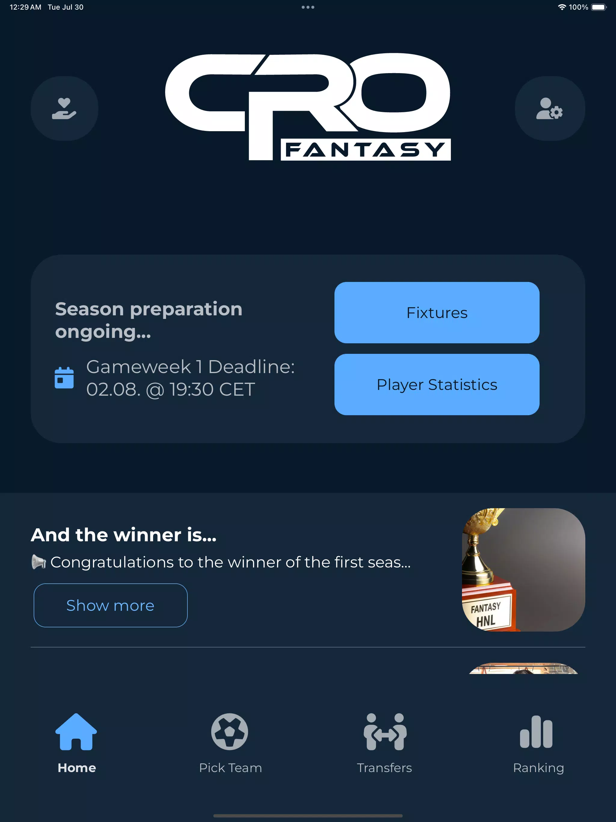 CRO Fantasy Screenshots