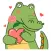 Cute Crocodile Emoji Sticker