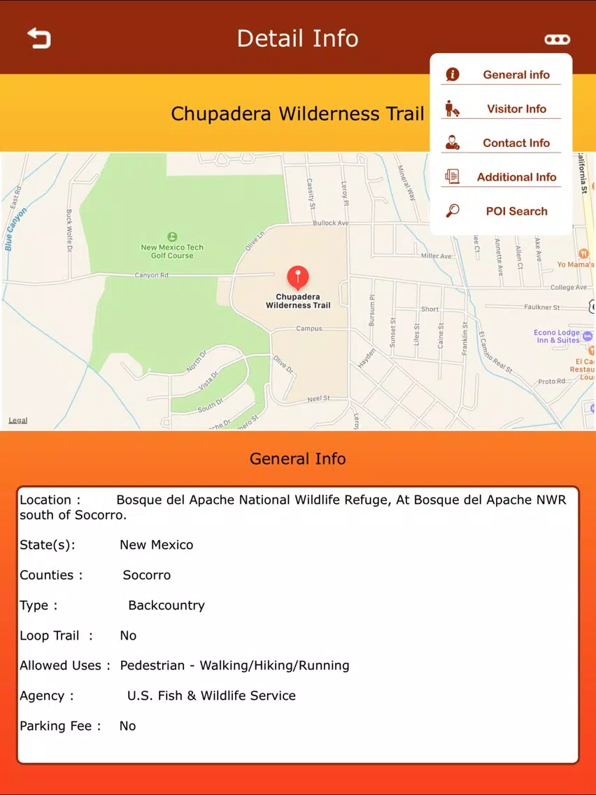 New Mexico Hiking Trails iPad Screenshots