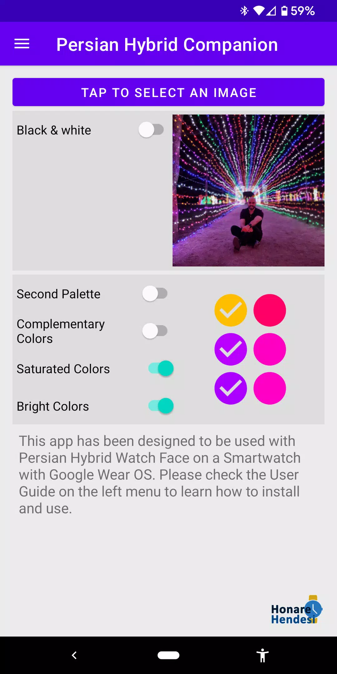 Persian Hybrid Watch Face Tile Ekran Görüntüleri