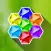 Hexazle - Hexagon Puzzle to connect, match and balance hexagons into snake or cross