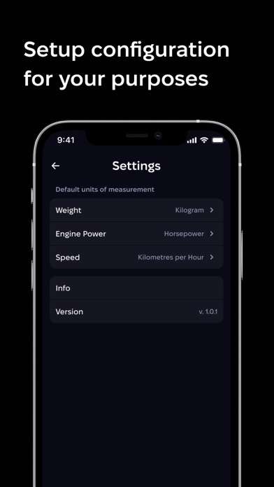 HP Performance Calculator Screenshots
