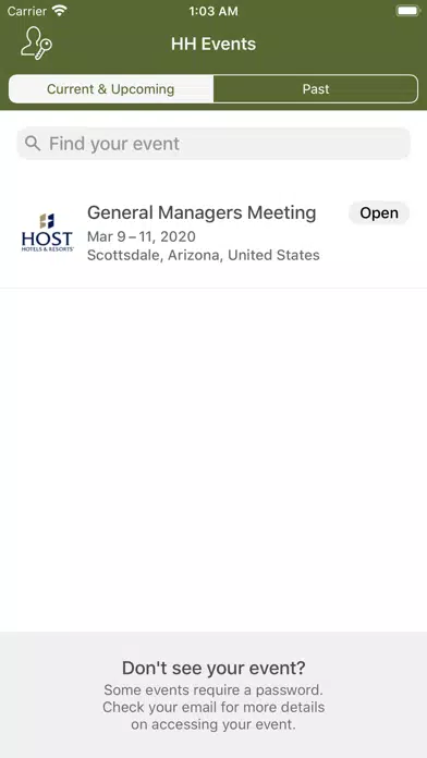 Host Hotels Events Screenshots