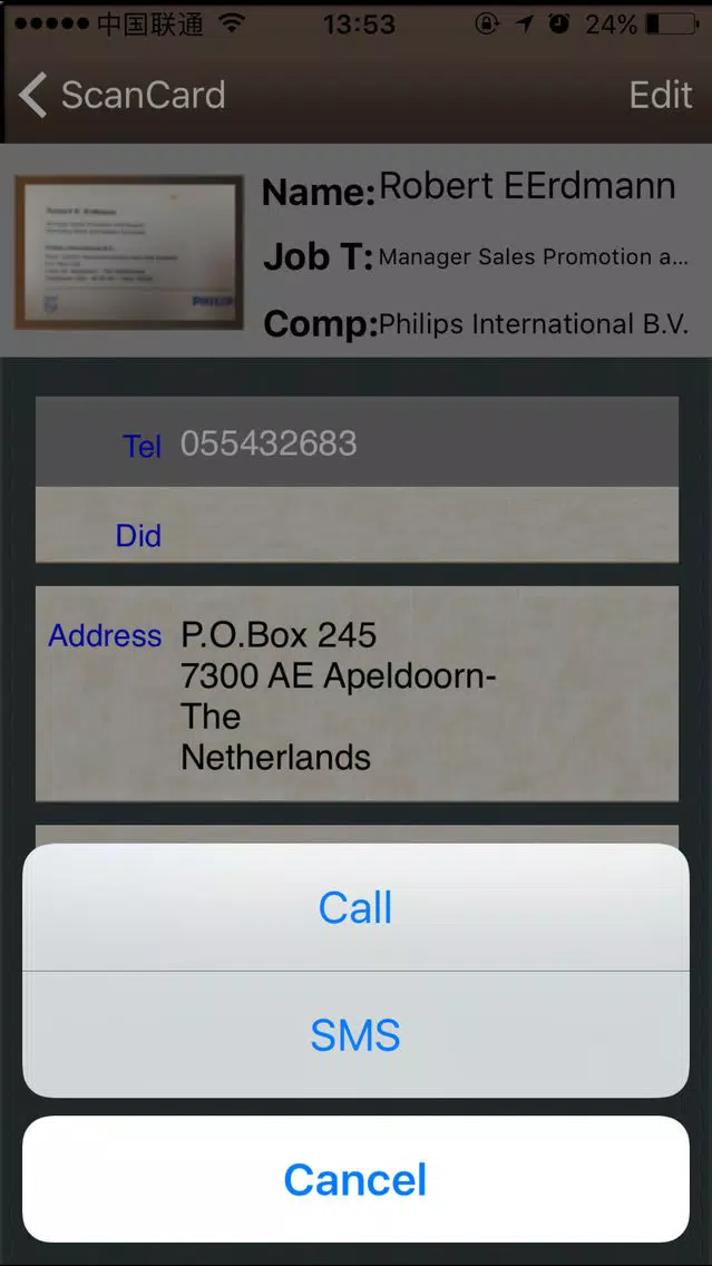 ScanCard-Bizcard Reader (EU) Screenshots