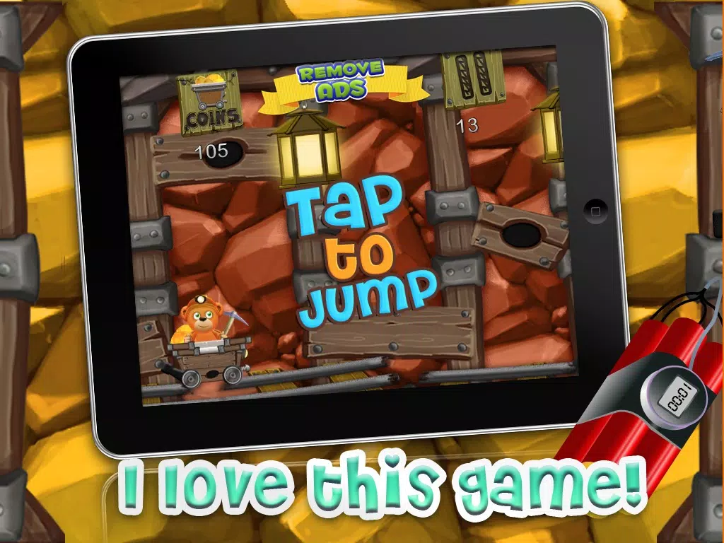 Tangkapan layar A Despicable Bears Gold Rush HD- Free Rail Miner Shooter Game iPad