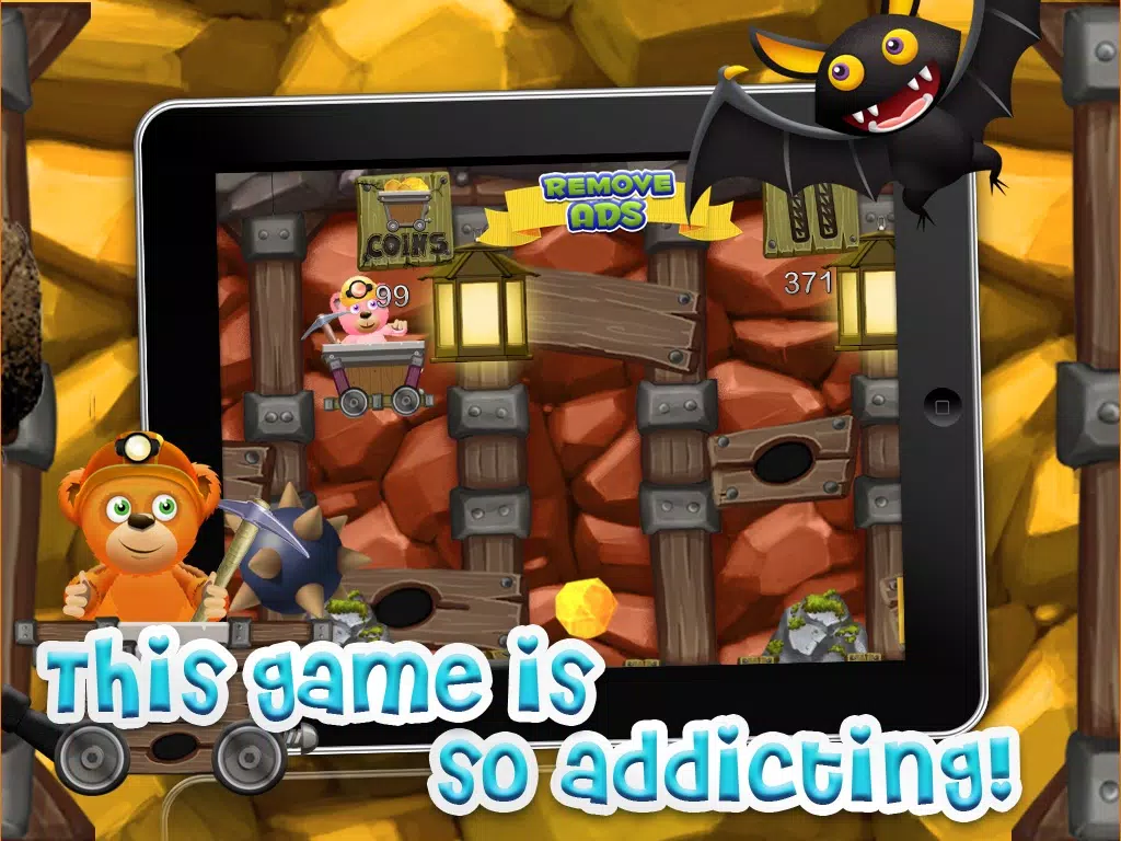 Tangkapan layar A Despicable Bears Gold Rush HD- Free Rail Miner Shooter Game iPad