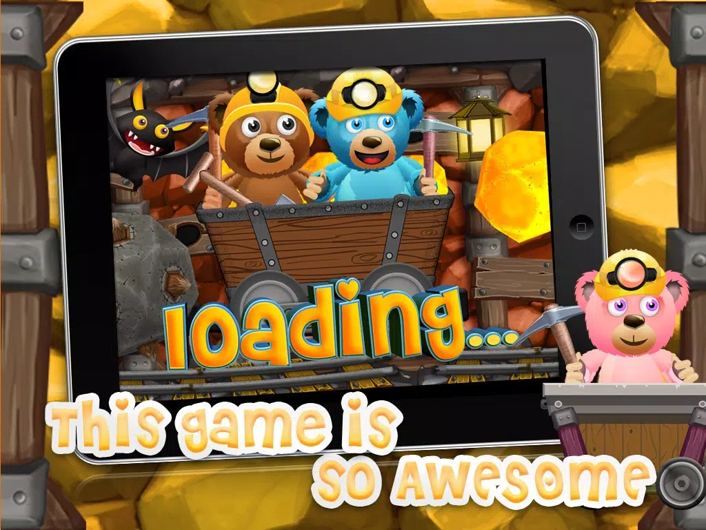 Tangkapan layar A Despicable Bears Gold Rush HD- Free Rail Miner Shooter Game iPad