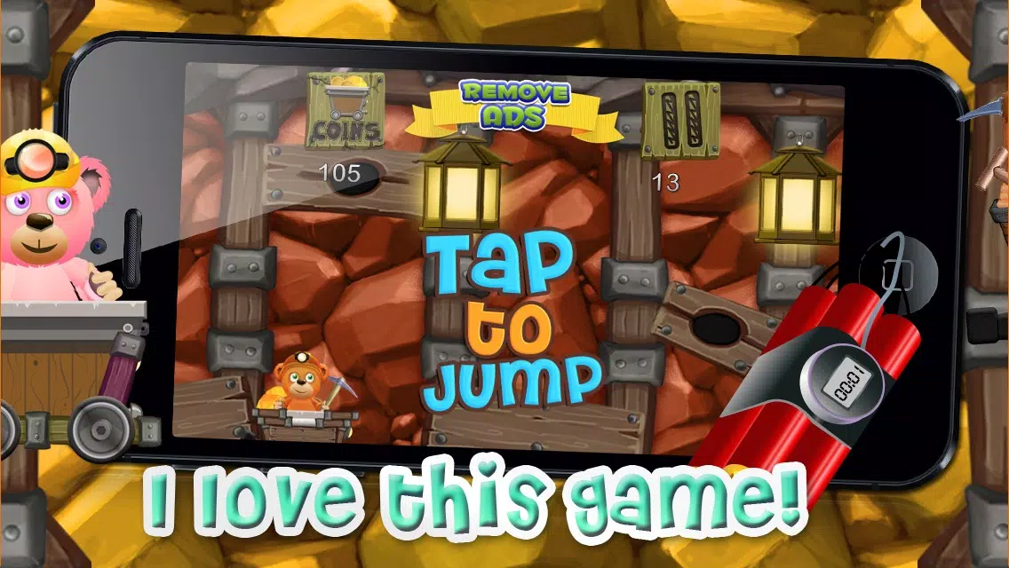 Tangkapan layar A Despicable Bears Gold Rush HD- Free Rail Miner Shooter Game