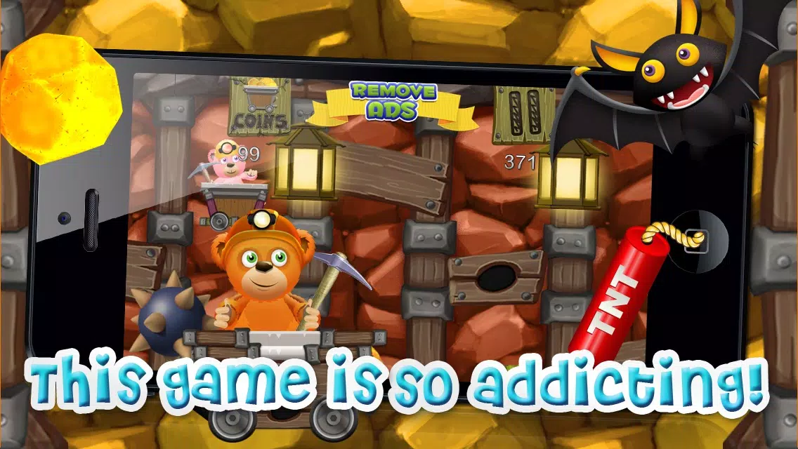 Tangkapan layar A Despicable Bears Gold Rush HD- Free Rail Miner Shooter Game