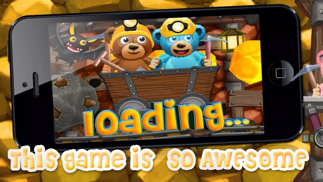 Tangkapan layar A Despicable Bears Gold Rush HD- Free Rail Miner Shooter Game