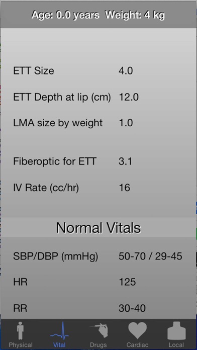 Tangkapan skrin Pediatric Gas for Anesthesia