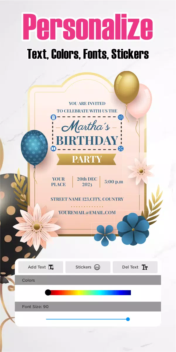 Birthday Invitation Card Maker Screenshots