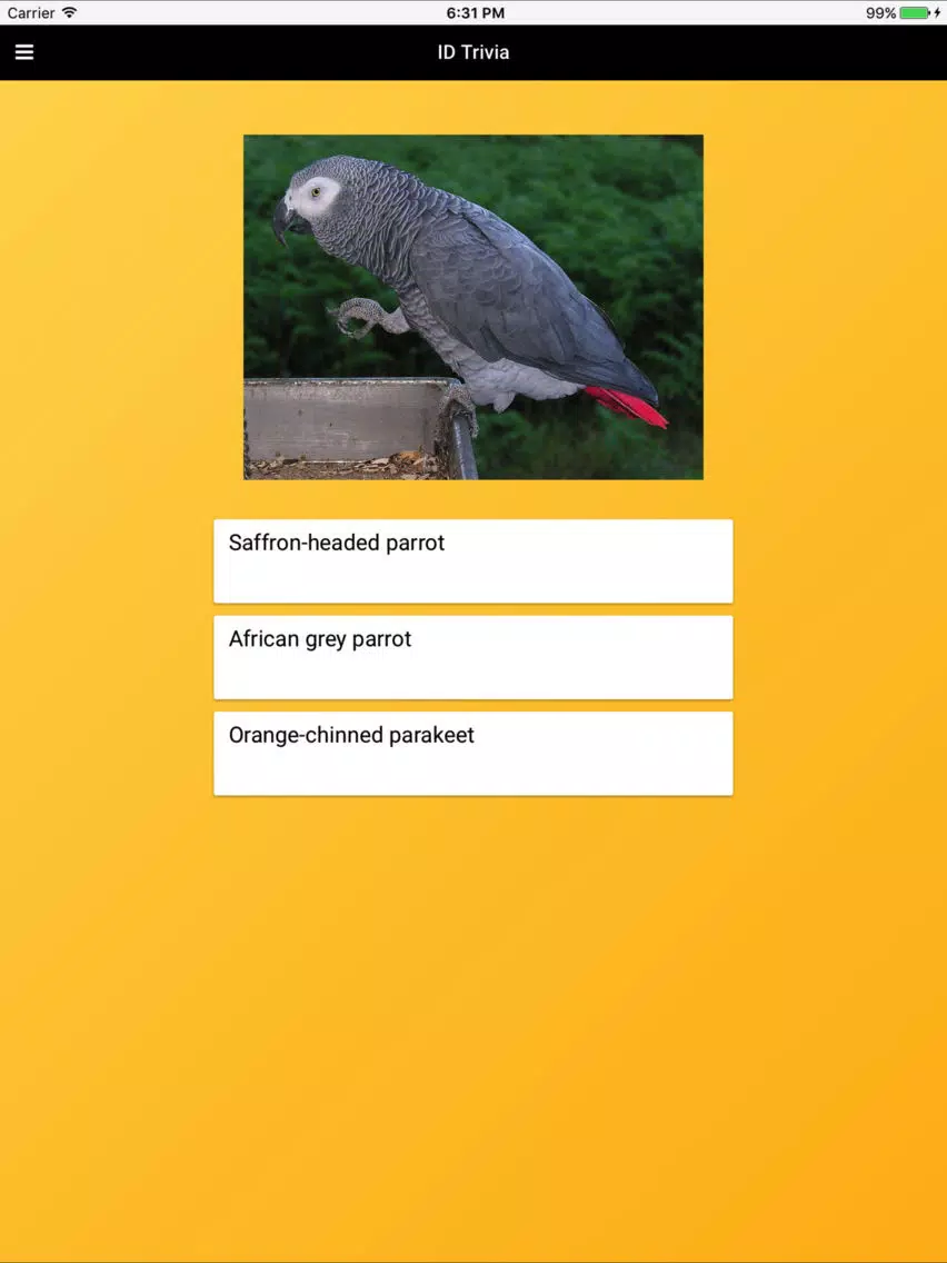 Parrot Species Bible iPad Screenshots