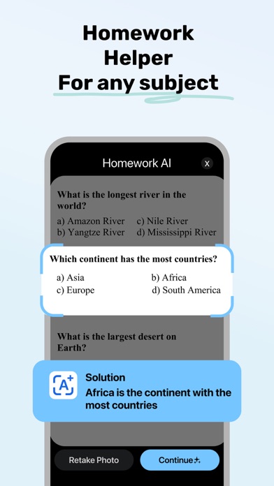 Homework AI: Study Companion Screenshots