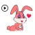 Animated Pink Bunny Sticker