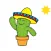 Cute Cactus Cactusmoji Sticker