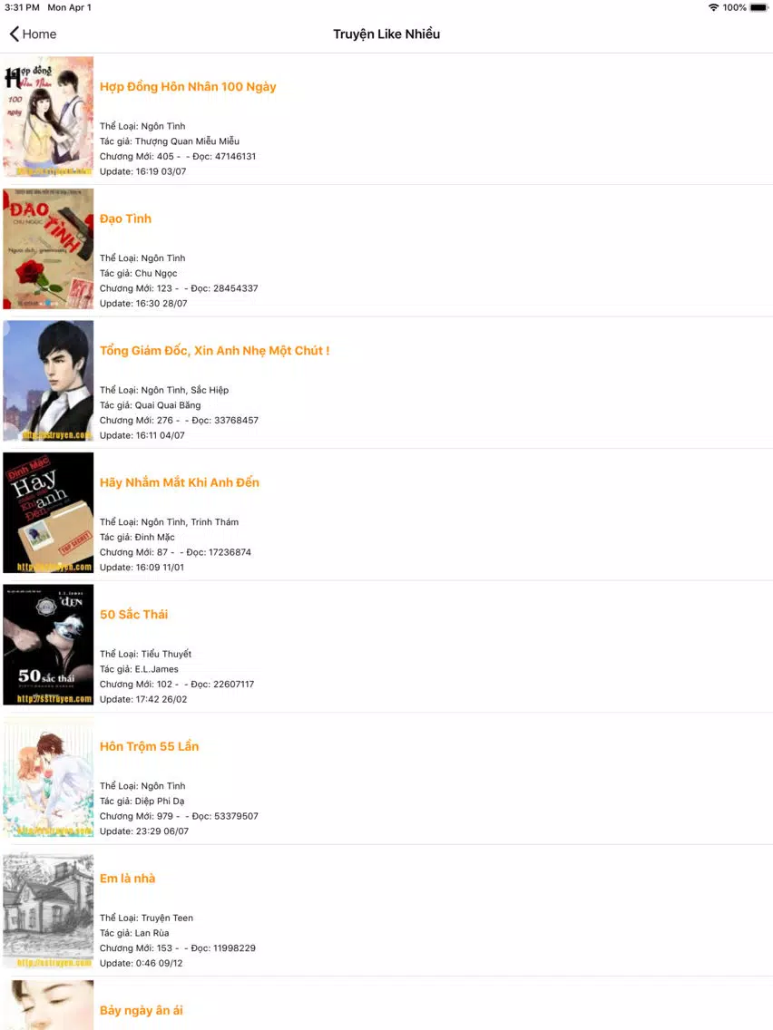 Hay Đọc Truyện - Mê Đọc Truyện iPad Screenshots