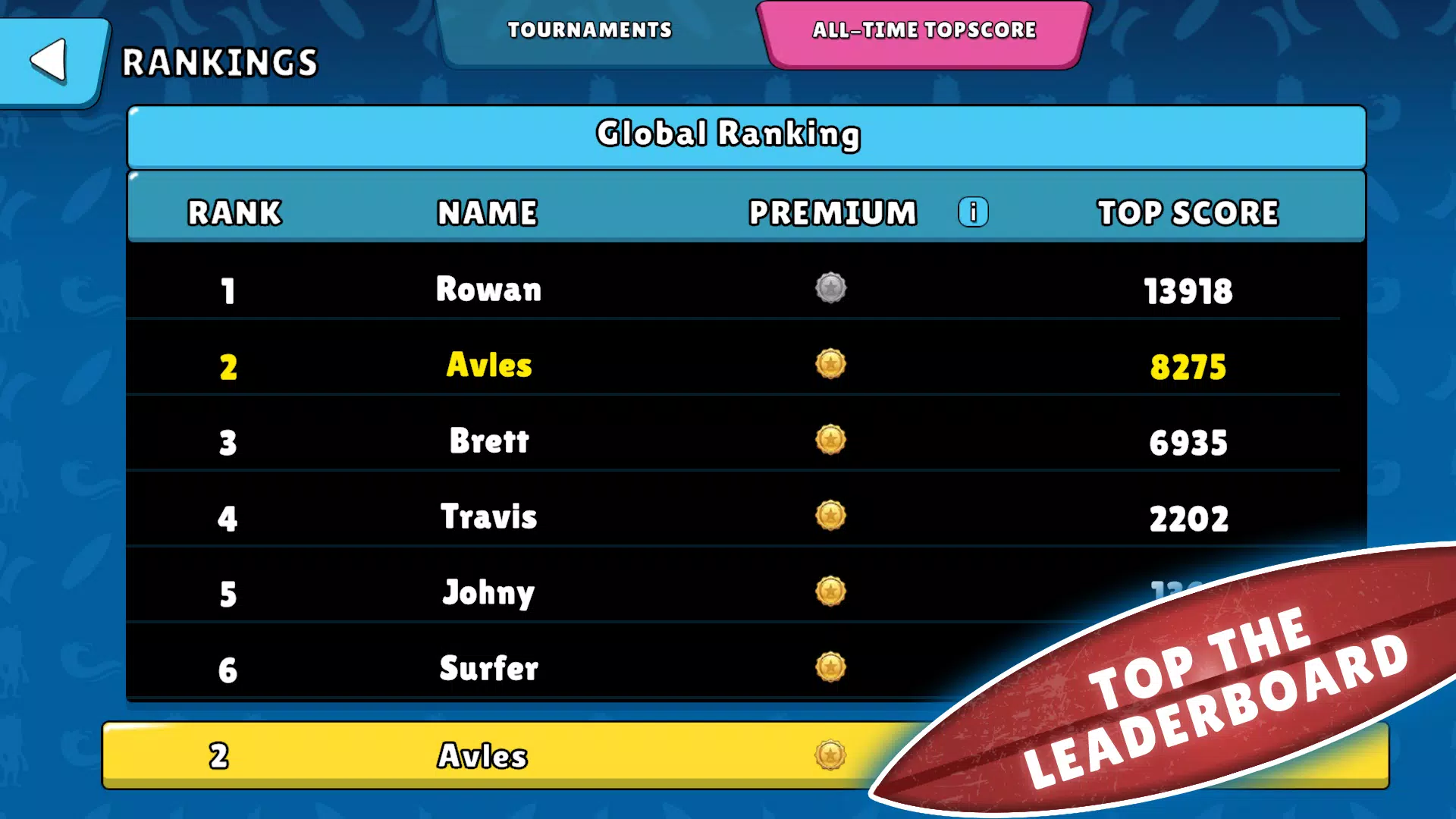 Hurley Super Surfer Screenshots