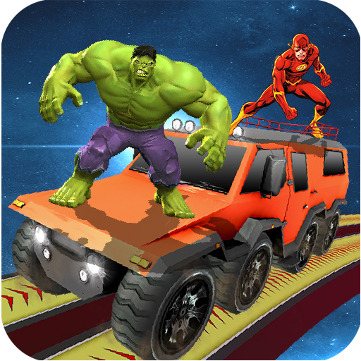 Super heroes Russian truck game