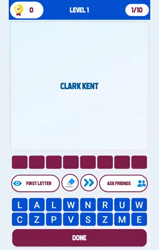 Superhero Identity Word Quiz Screenshots