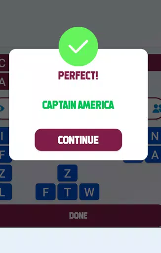 Superhero Identity Word Quiz Screenshots