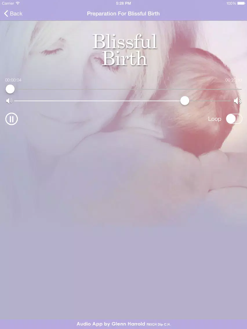 Blissful Birth by Glenn Harrold & Janey Lee Grace: Advice & Self-Hypnosis Relaxation iPad Screenshots
