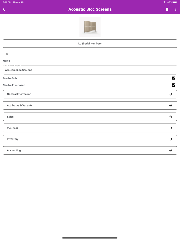 Odoo Native Mobile App iPad Screenshots