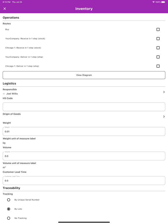 Odoo Native Mobile App iPad Screenshots