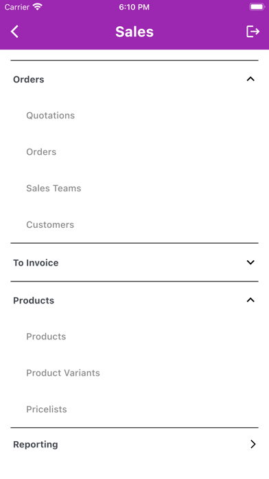 Odoo Native Mobile App Screenshots