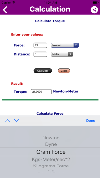 Mechanical Engineering Calc Screenshots