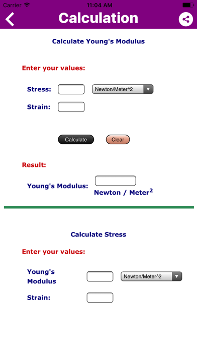 Mechanical Engineering Calc Screenshots