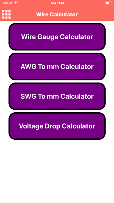 Wire Calculator Screenshots
