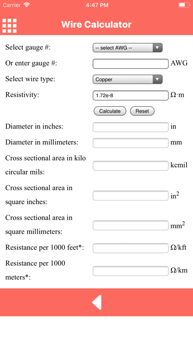 Wire Calculator Screenshots