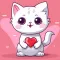 White Cat Chat Stickers